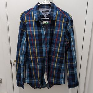 Blue plaid button-down Tommy Hilfiger shirt